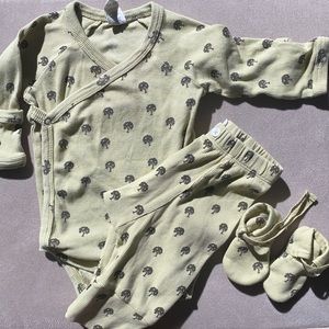 Kate Quinn Cream and Brown Kids Matching Set